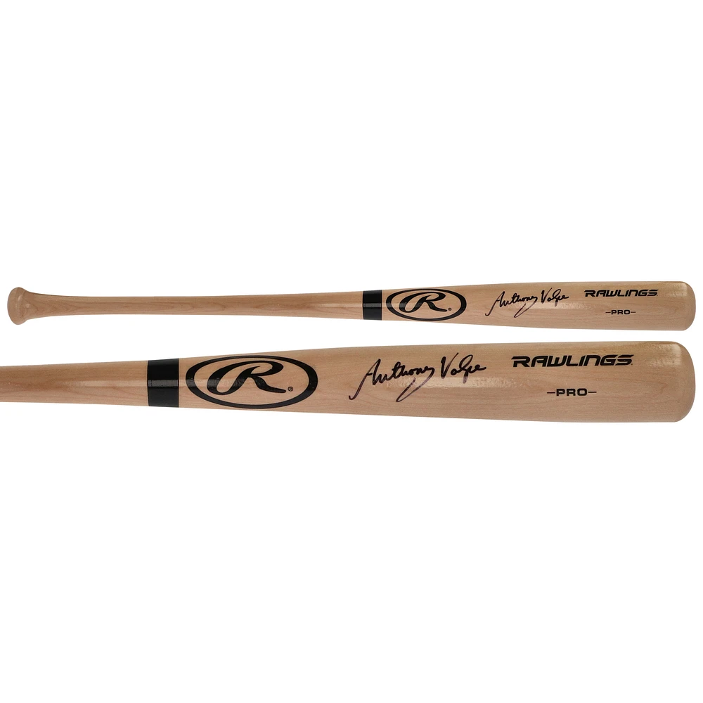 Anthony Volpe New York Yankees Autographed Blonde Rawlings Pro Bat