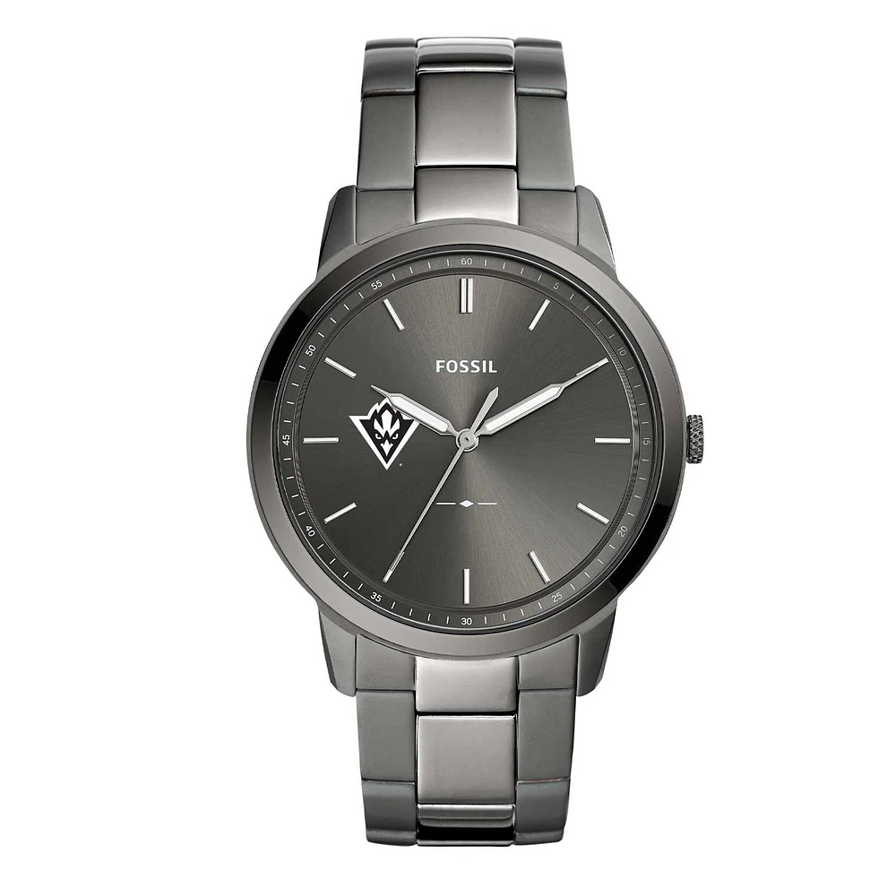 Fossil UNC Wilmington Seahawks The Minimalist Three-Hand Smoke Watch