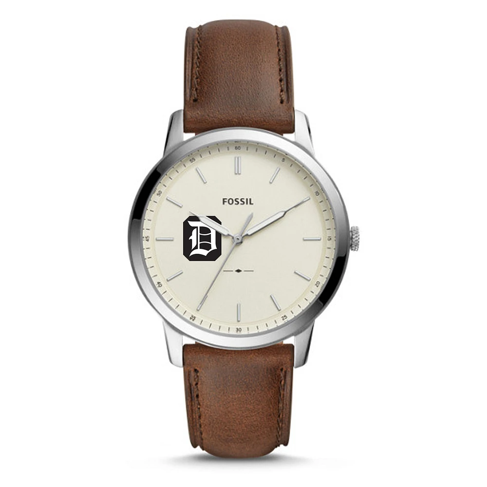 Fossil Duquesne Dukes The Minimalist Brown Leather Watch