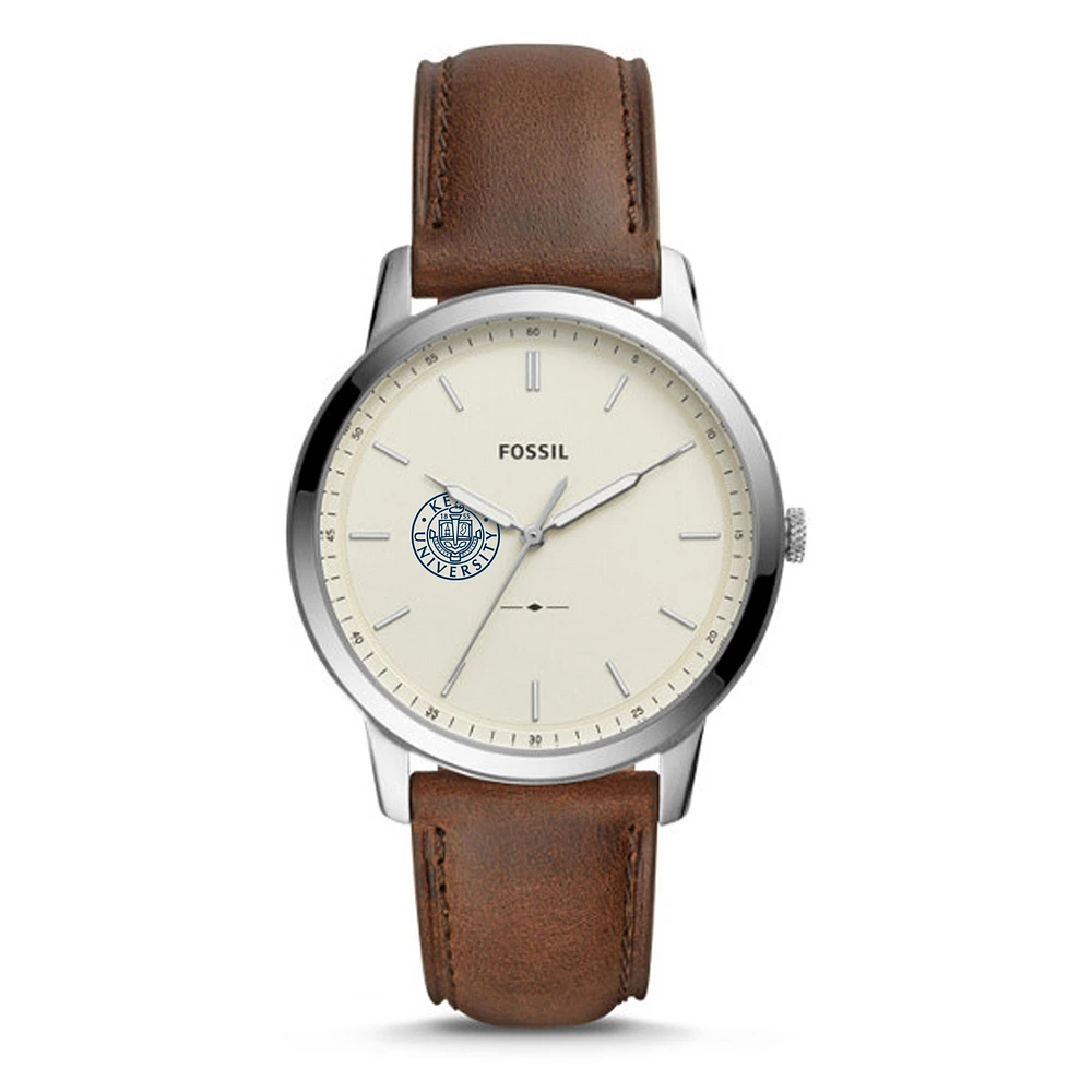 Fossil Kean University Cougars The Minimalist Brown Leather Watch