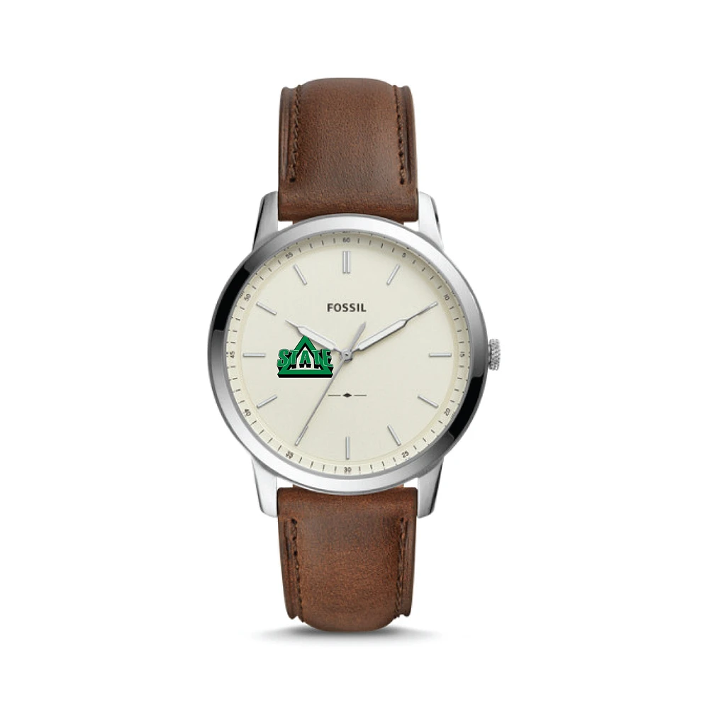 Fossil Delta State Statesmen The Minimalist Brown Leather Watch