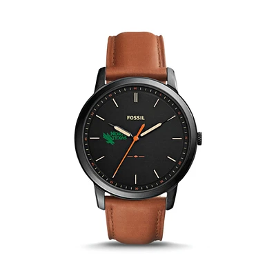 Fossil North Texas Mean Green The Minimalist Slim Light Brown Leather Watch