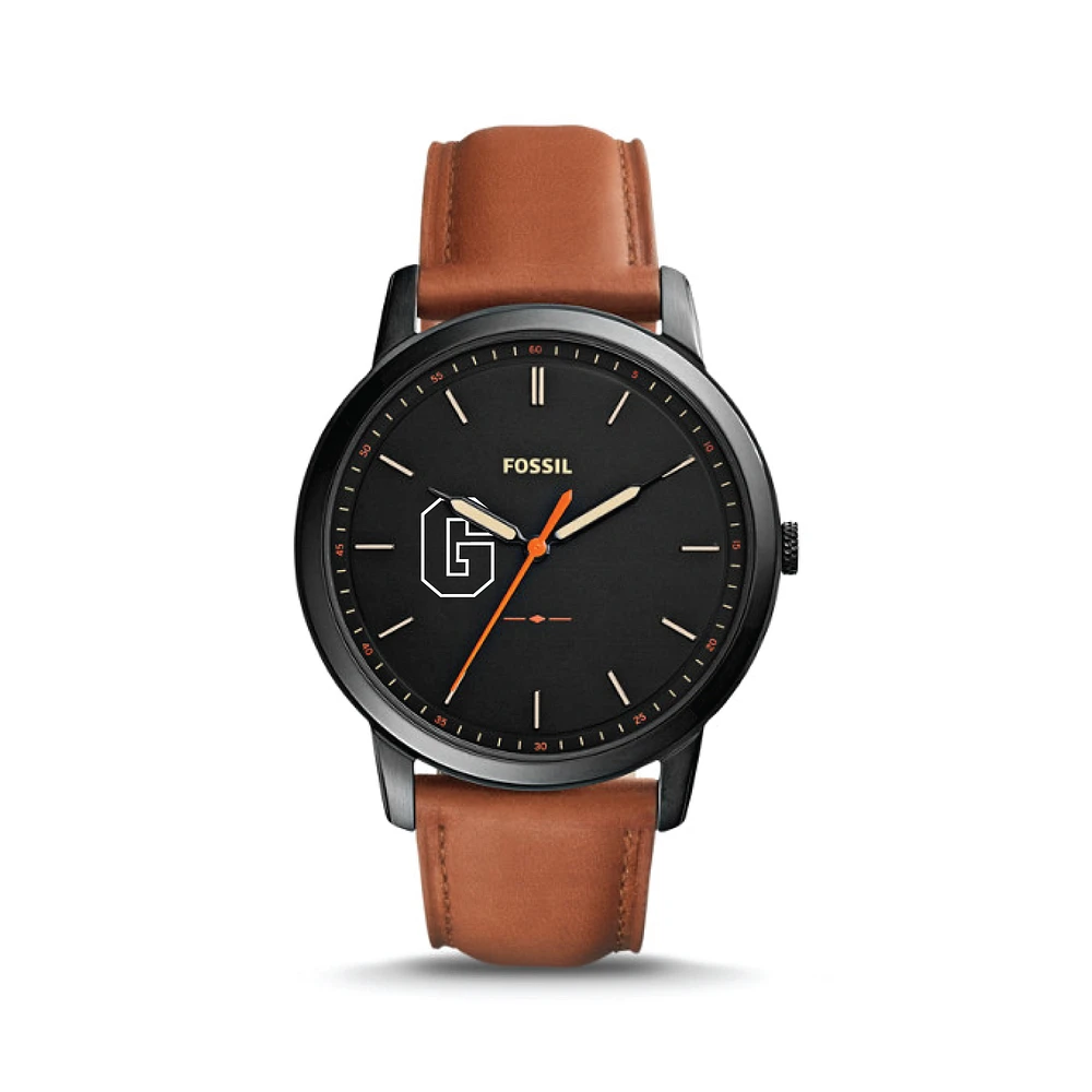 Fossil Gettysburg Bullets The Minimalist Slim Light Brown Leather Watch
