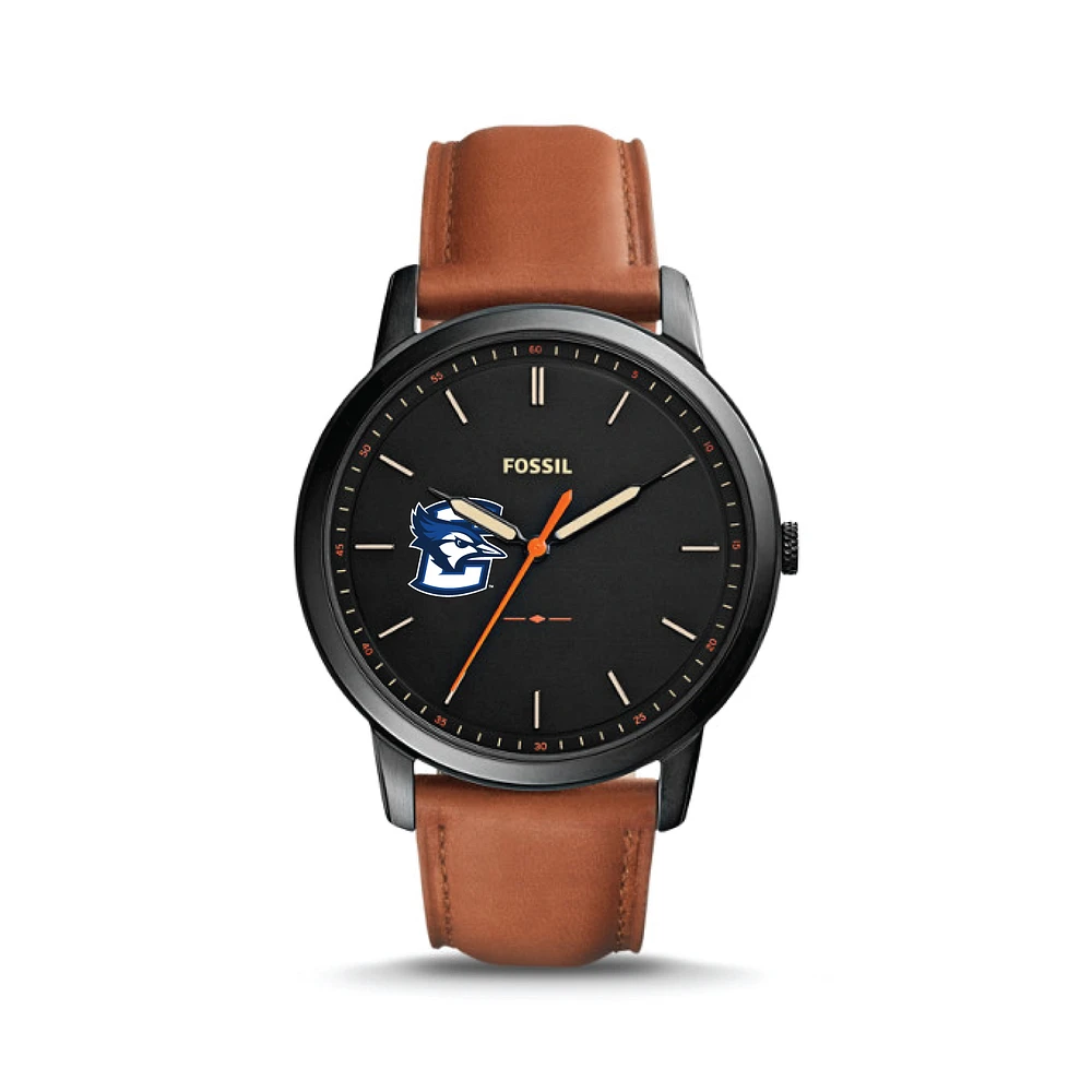 Fossil Creighton Bluejays The Minimalist Slim Light Brown Leather Watch