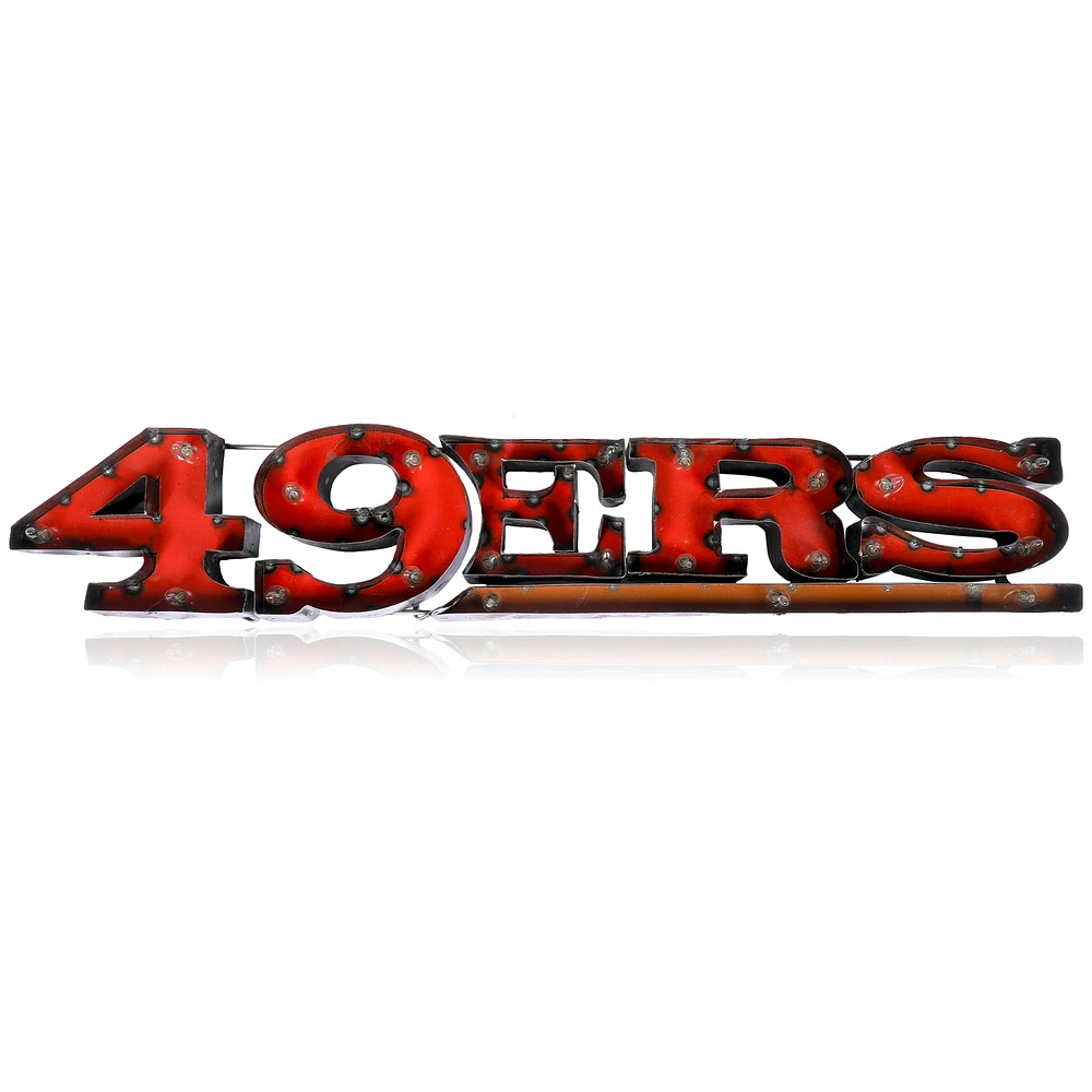 Imperial San Francisco 49ers 8.5'' x 47'' Lighted Recycled Metal Sign