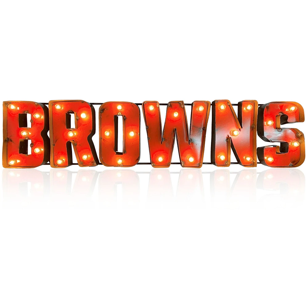 Imperial Cleveland Browns 9'' x 41.5'' Lighted Recycled Metal Sign