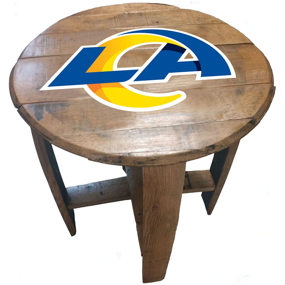 Imperial Los Angeles Rams Team Oak Barrel Table