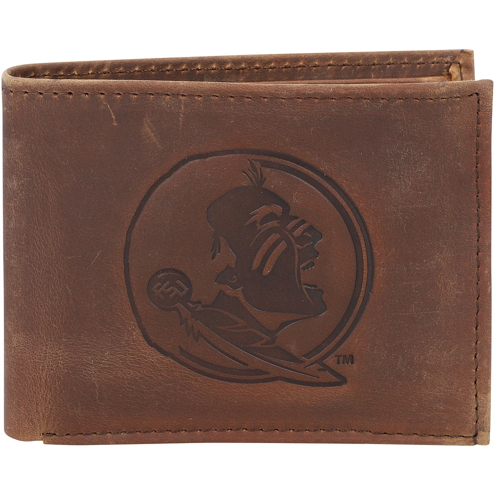 Brown Florida State Seminoles Bifold Leather Wallet