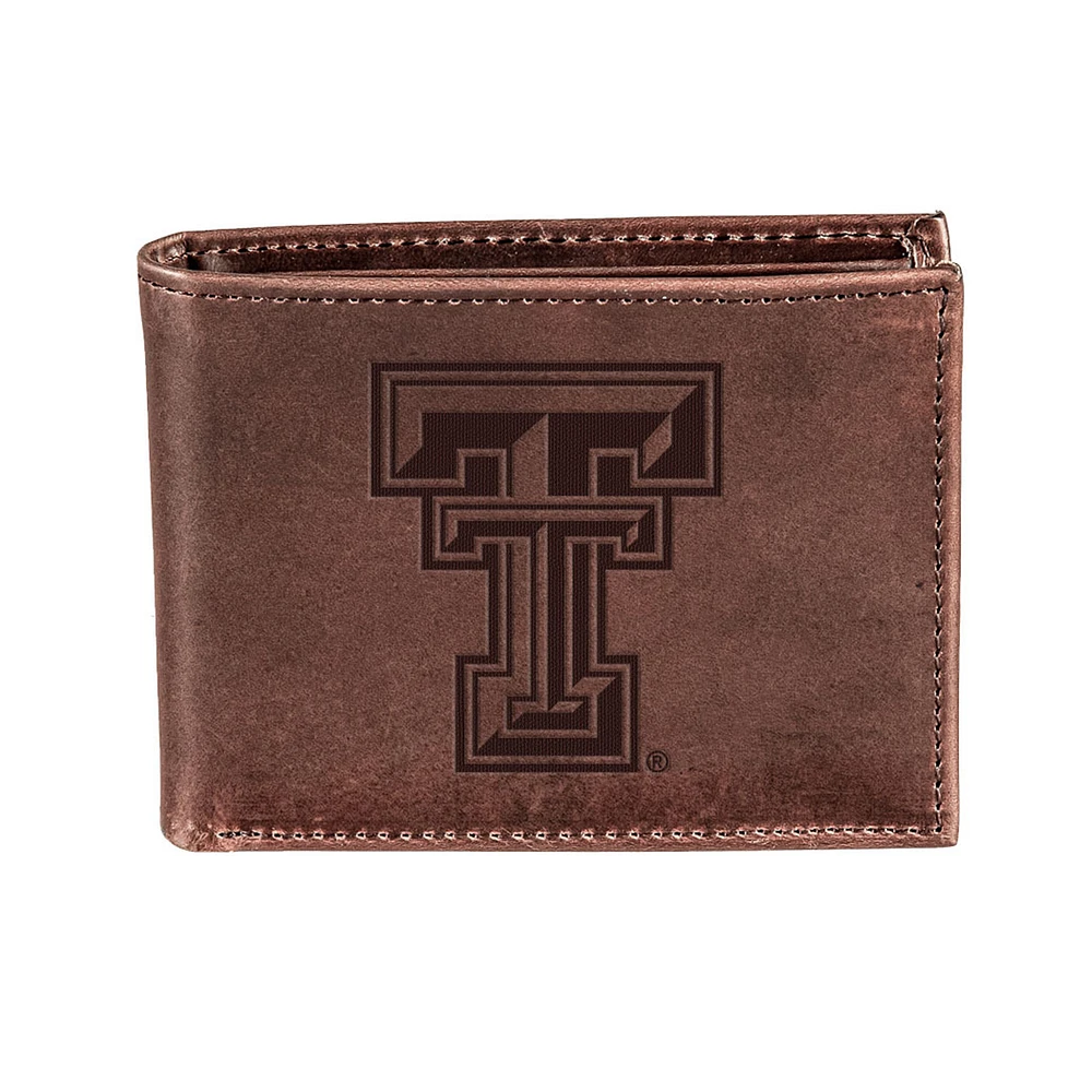 Brown Texas Tech Red Raiders Bifold Leather Wallet
