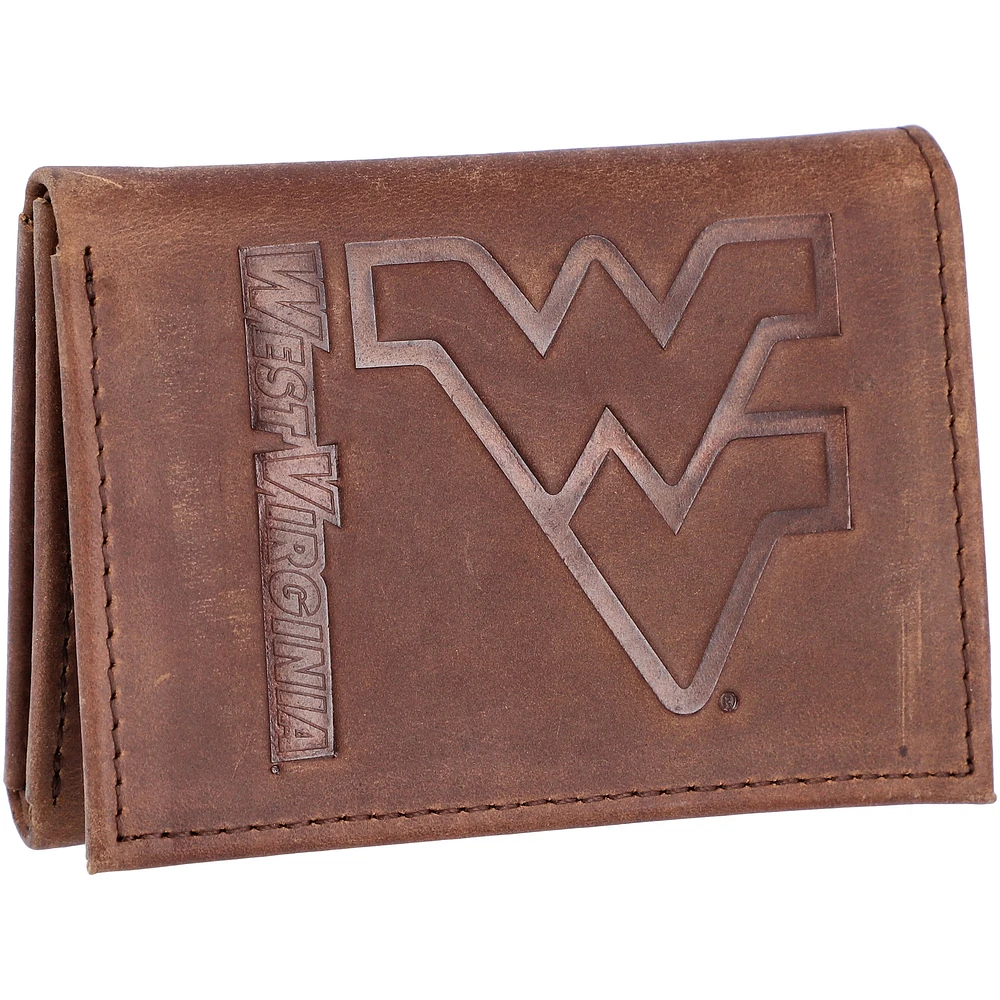 West Virginia Mountaineers Leather Team Tri-Fold Wallet