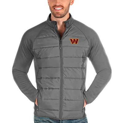 Men's Antigua Charcoal Washington Commanders Altitude Full-Zip Jacket