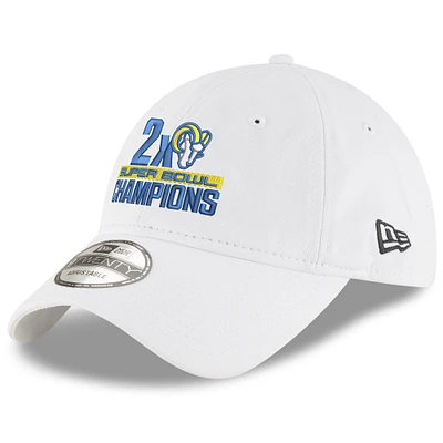 Men's New Era White Los Angeles Rams 2-Time Super Bowl Champions 9TWENTY Adjustable Hat