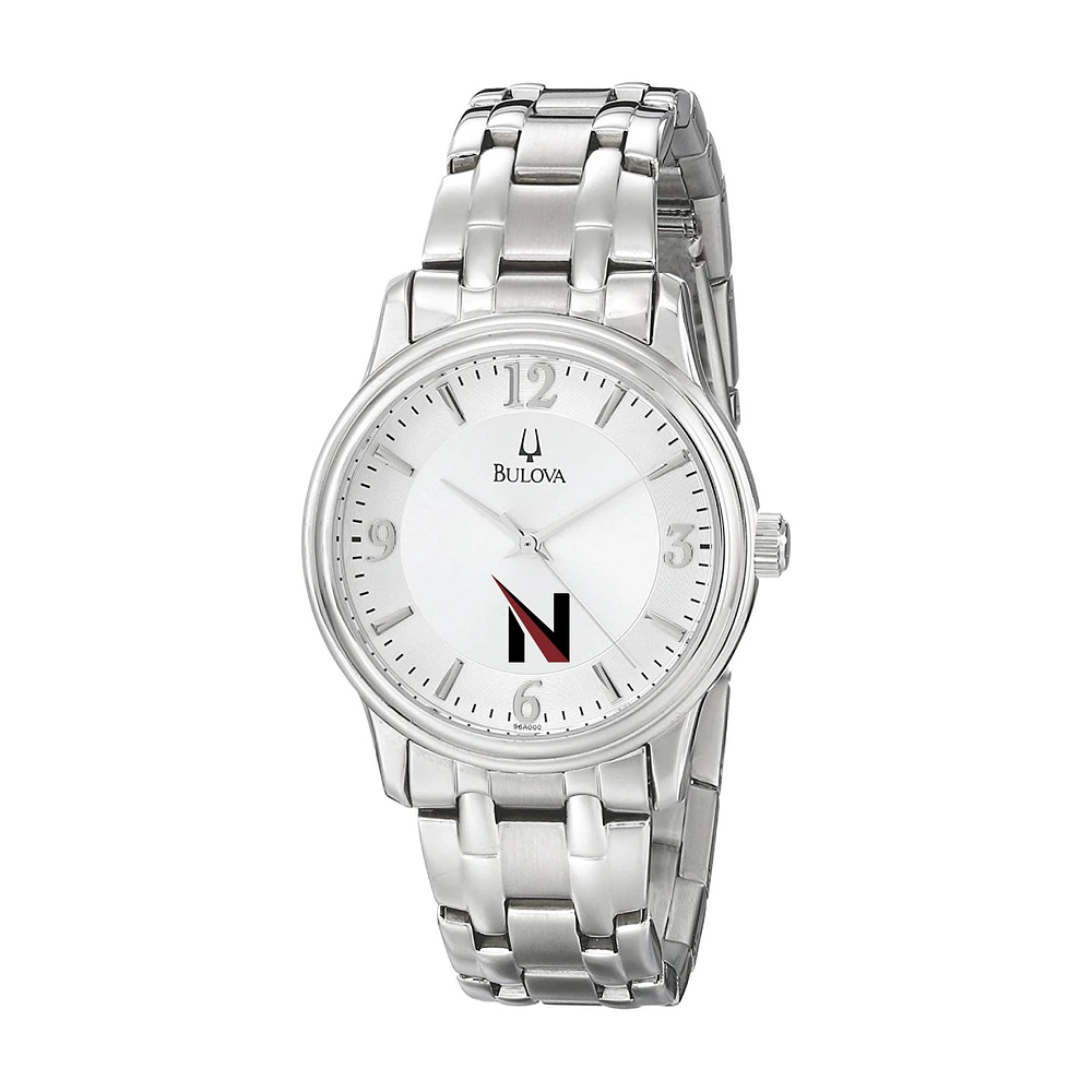 Men's Bulova Silver Northwestern Ohio Racers