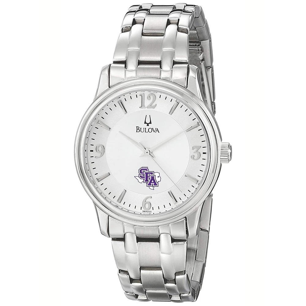 Men's Bulova Silver Stephen F Austin Lumberjacks