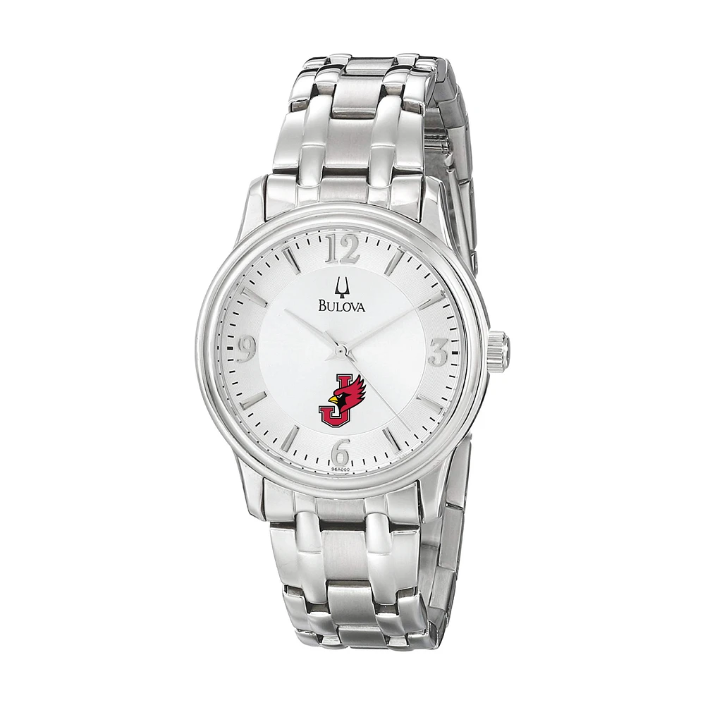 Men's Bulova Silver William Jewell Cardinals