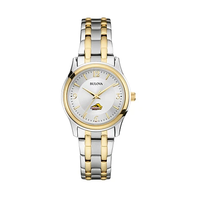 Women's Bulova Silver/Gold Emerson College Lions Classic Two-Tone Round Watch