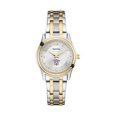 Women's Bulova Silver/Gold Nazareth College Golden Flyers Classic Two-Tone Round Watch