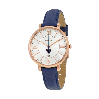 Women's Fossil Navy DePaul Blue Demons Jacqueline Leather Watch
