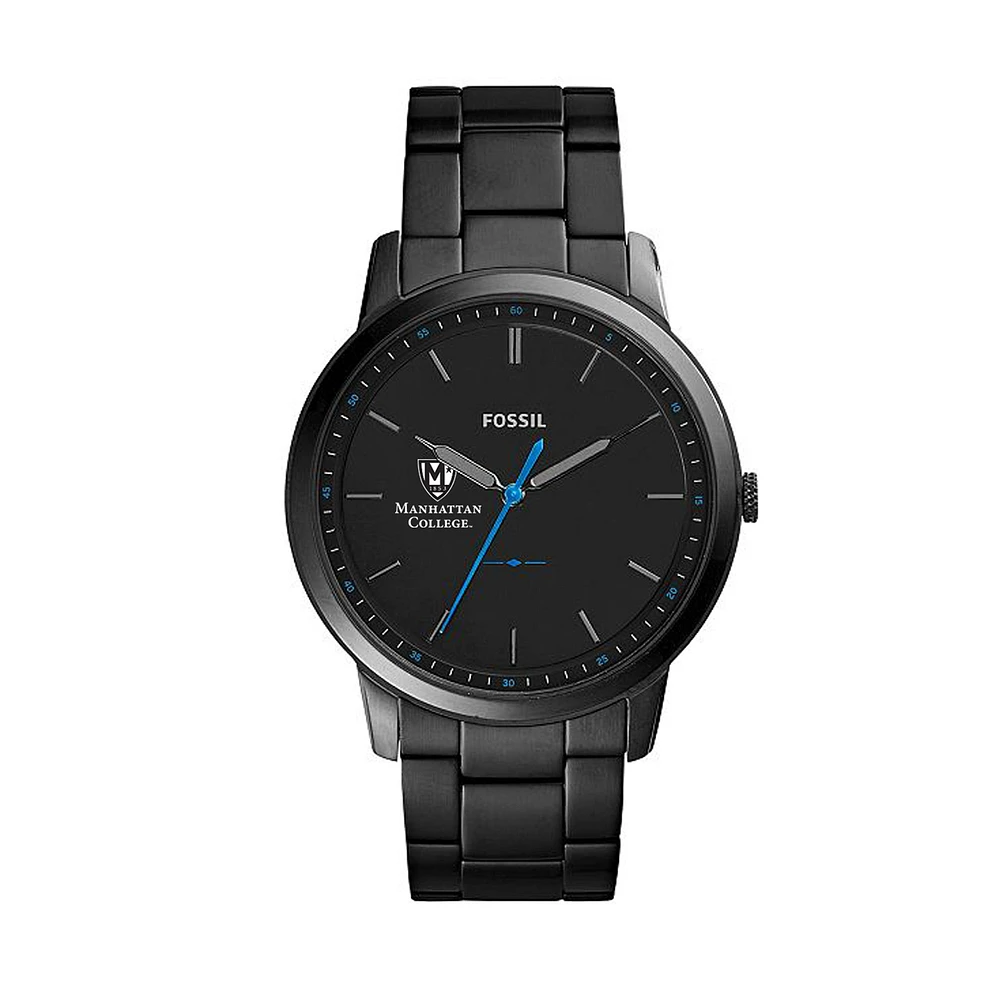 Fossil Black Manhattan Jaspers The Minimalist Slim Stainless Steel Watch