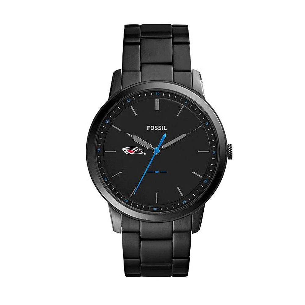 Fossil Black Southern Oregon Raiders The Minimalist Slim Stainless Steel Watch