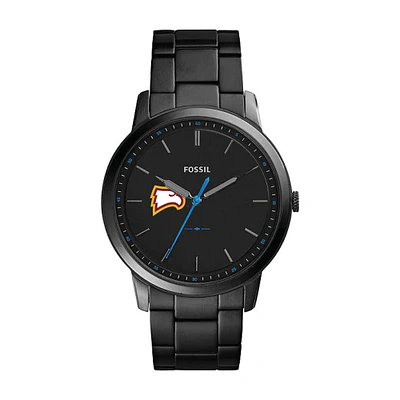 Fossil Black Winthrop Eagles The Minimalist Slim Stainless Steel Watch