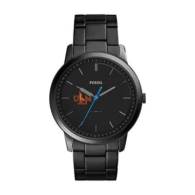 Fossil Black ULM Warhawks The Minimalist Slim Stainless Steel Watch