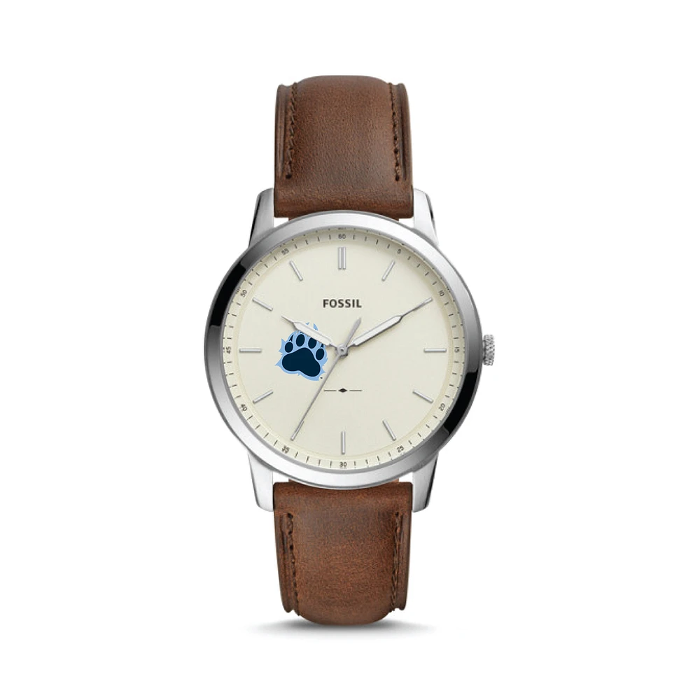 Fossil CUNY Baruch College The Minimalist Brown Leather Watch
