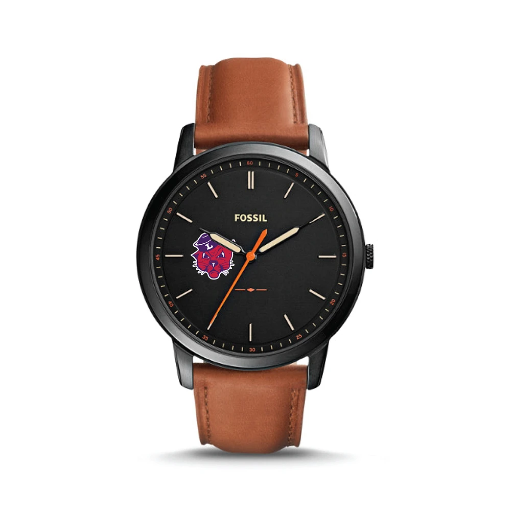 Fossil Linfield Wildcats The Minimalist Slim Light Brown Leather Watch