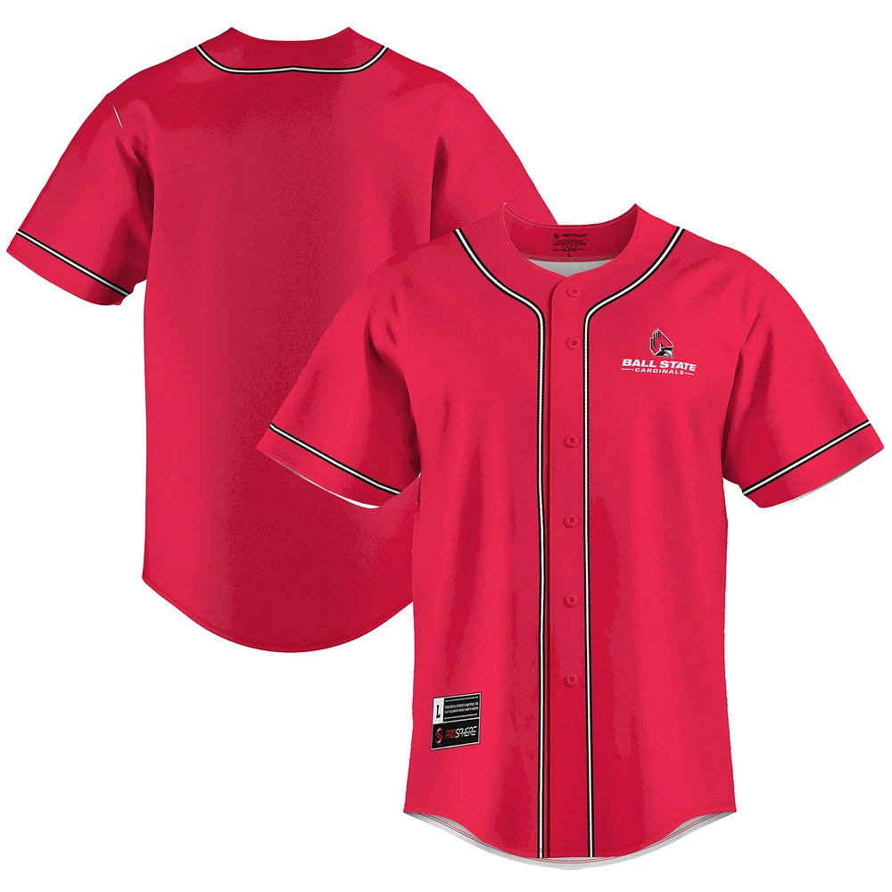 Men's GameDay Greats Cardinal Ball State Cardinals Lightweight Baseball Jersey
