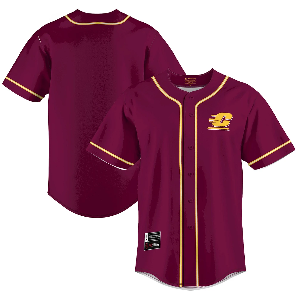 Men's GameDay Greats Maroon Central Michigan Chippewas Lightweight Baseball Jersey