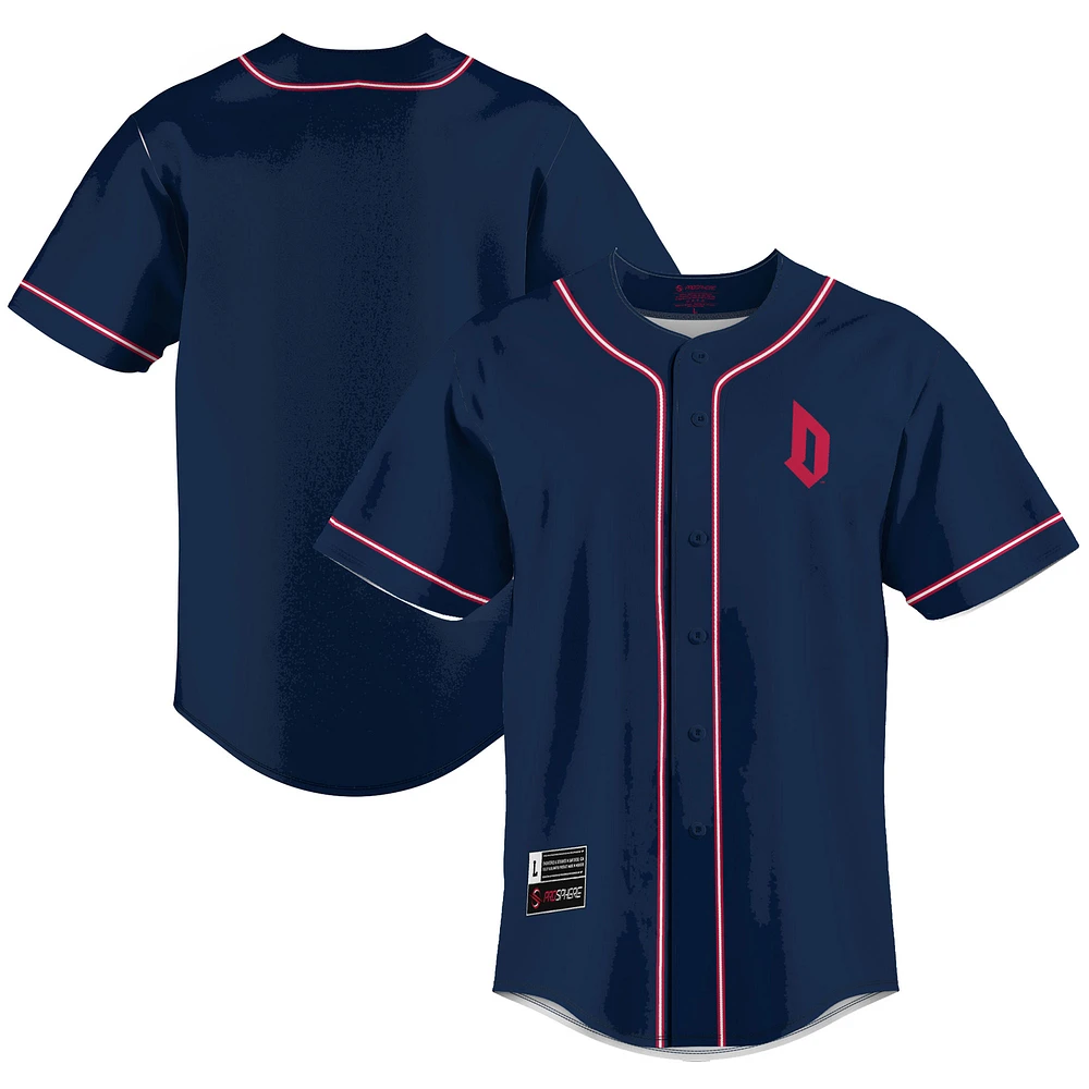 Men's GameDay Greats Blue Duquesne Dukes Lightweight Baseball Jersey