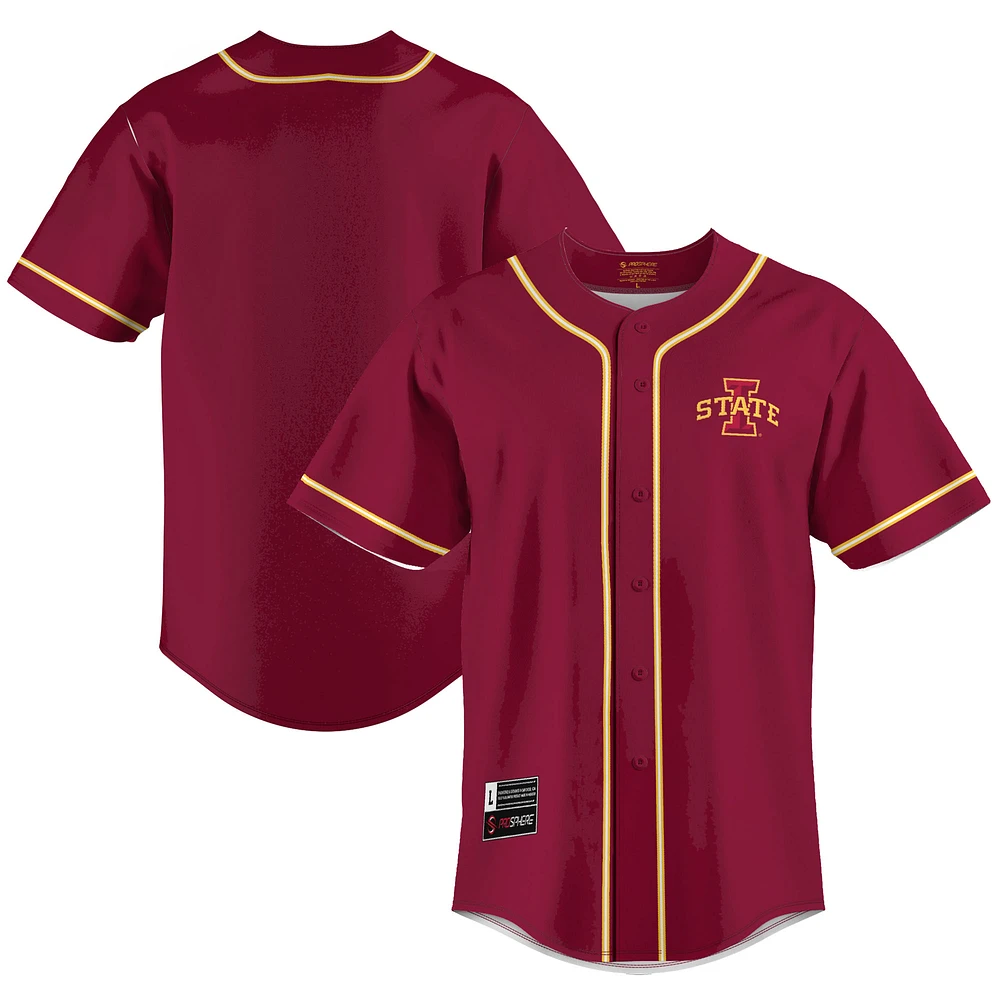 Men's GameDay Greats Cardinal Iowa State Cyclones Lightweight Baseball Jersey