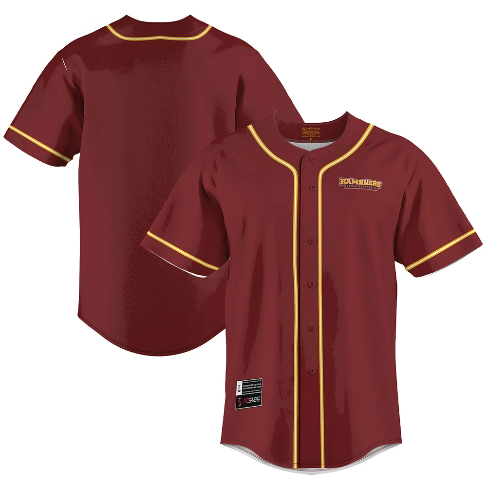 Men's GameDay Greats Maroon Loyola Chicago Ramblers Lightweight Baseball Jersey