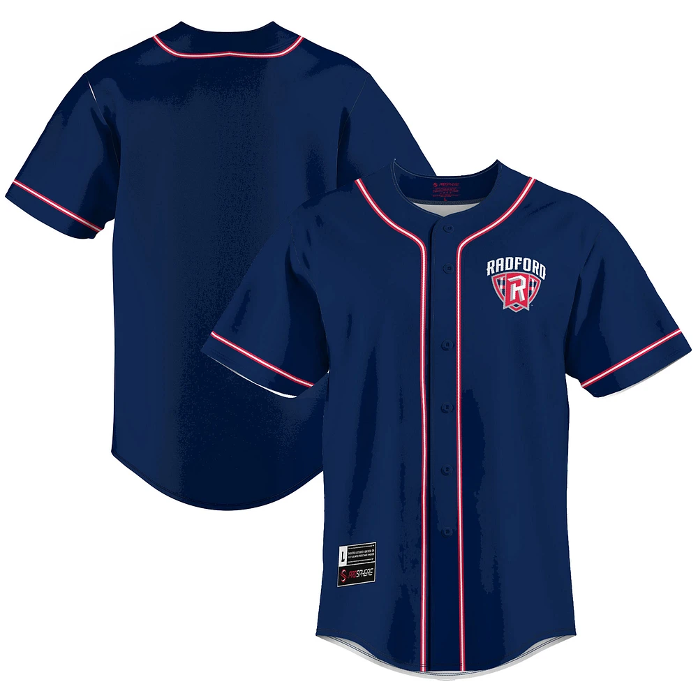 Men's GameDay Greats Navy Radford Highlanders Lightweight Baseball Jersey