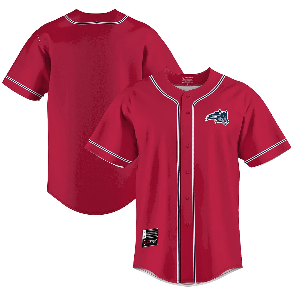 Men's GameDay Greats Red Stony Brook Seawolves Lightweight Baseball Jersey