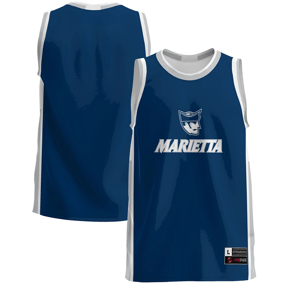 Men's GameDay Greats Navy Marietta College Pioneers Lightweight Basketball Jersey