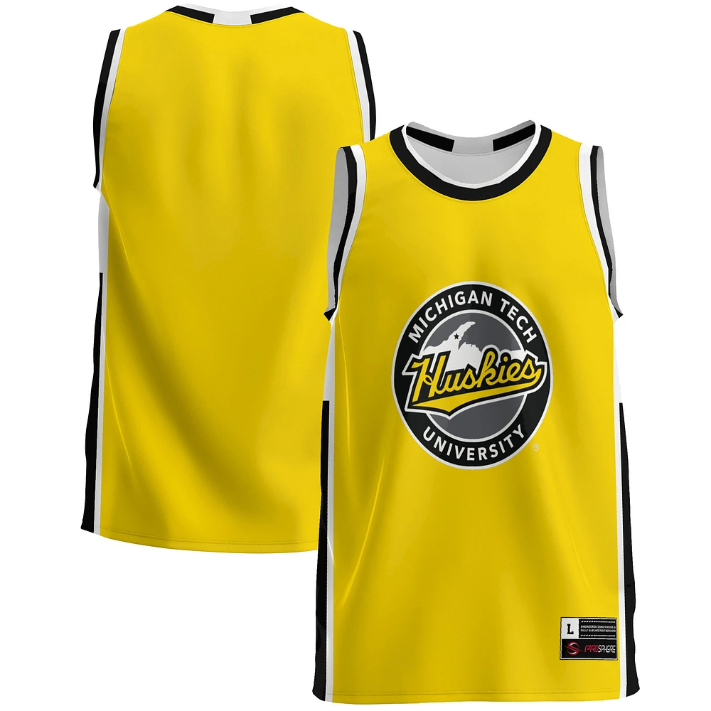 Men's GameDay Greats Gold Michigan Tech Huskies Lightweight Basketball Jersey