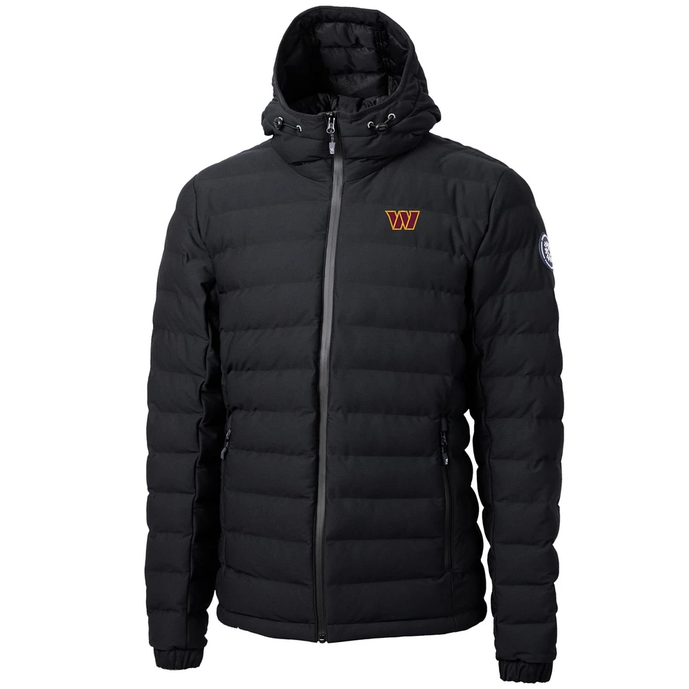 Men's Cutter & Buck Black Washington Commanders Mission Ridge Repreve Puffer Full-Zip Jacket