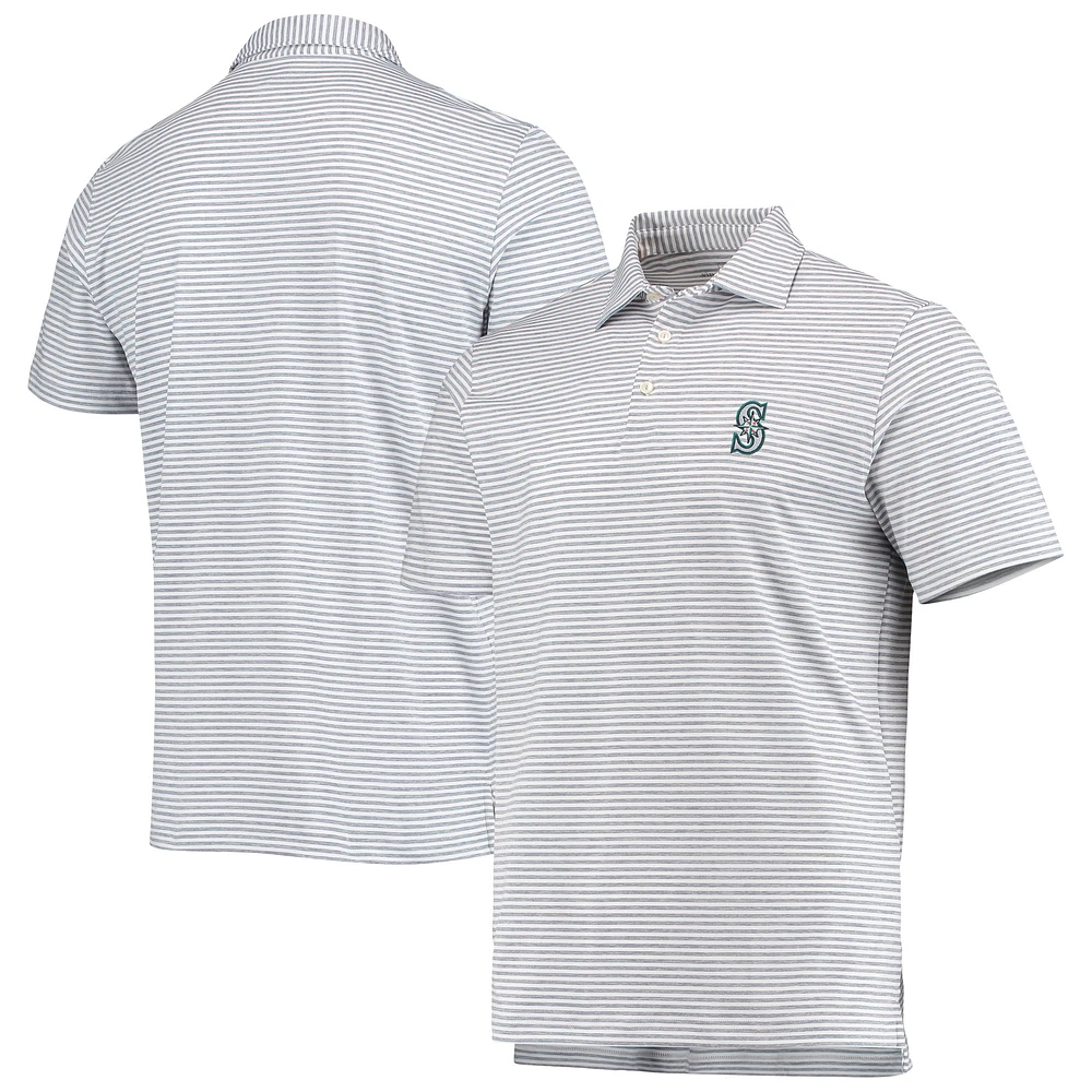 Men's Vineyard Vines Gray Seattle Mariners Heathered Winstead Sankaty Polo
