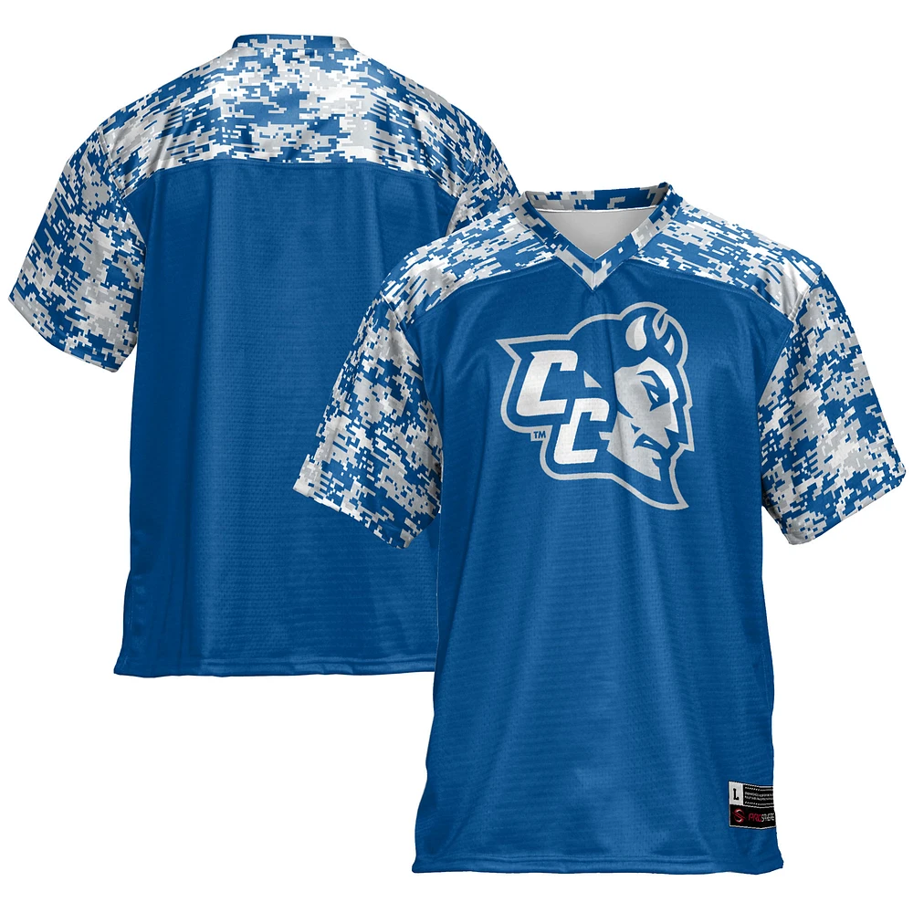 Men's GameDay Greats Royal Central Connecticut State Blue Devils Football Jersey
