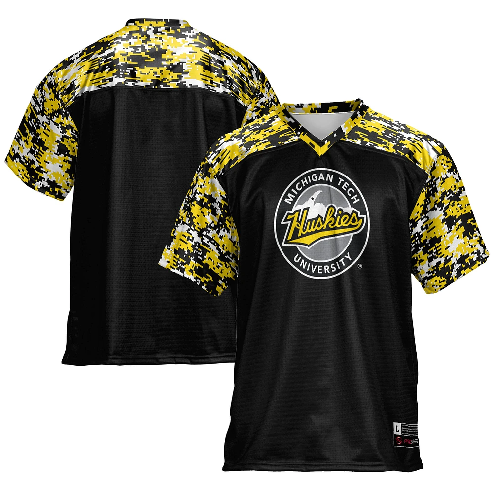 Men's GameDay Greats Black Michigan Tech Huskies Football Jersey
