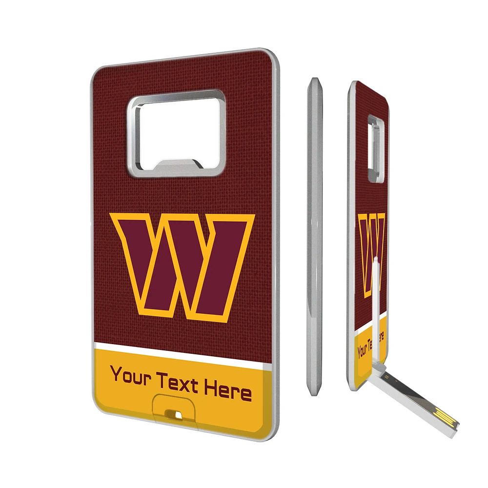 Washington Commanders Personalized Credit Card USB Drive & Bottle Opener