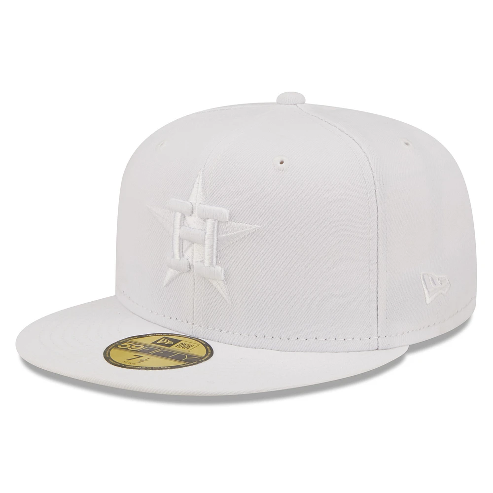 Men's New Era Houston Astros White on White 59FIFTY Fitted Hat