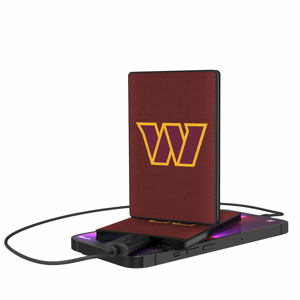 Washington Commanders Solid 2000 mAh Credit Card Powerbank