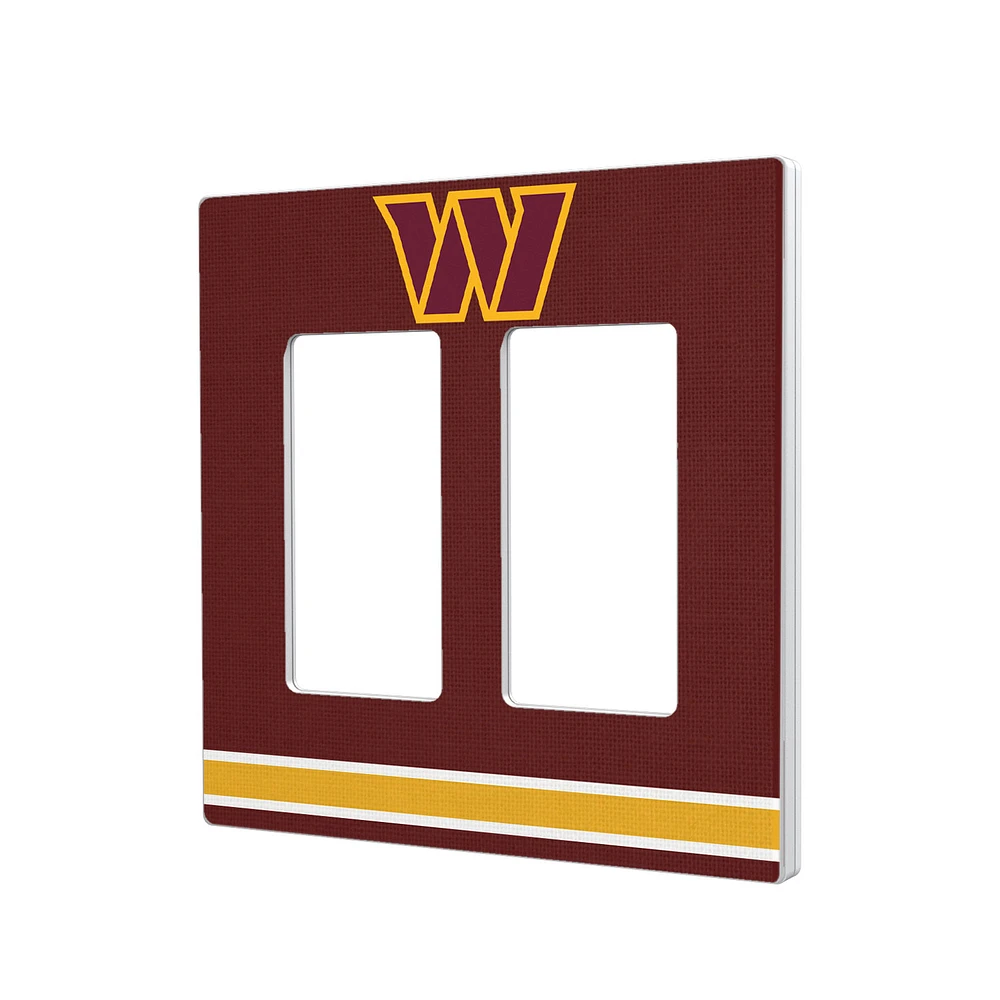 Washington Commanders Stripe Double Rocker Light Switch Plate