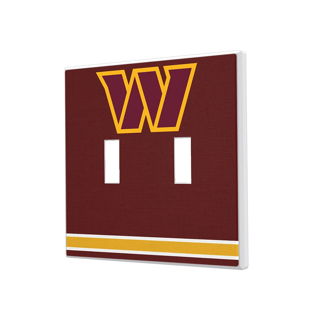 Washington Commanders Stripe Double Toggle Light Switch Plate