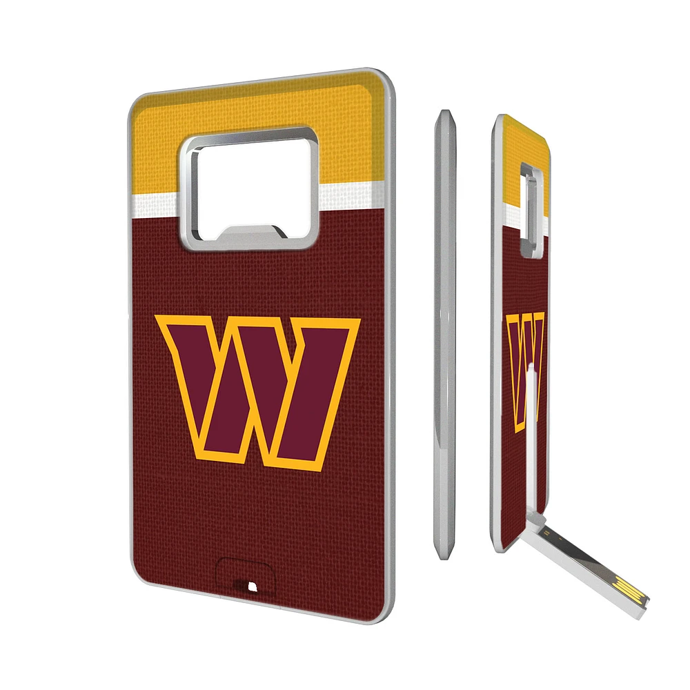 Washington Commanders Striped Credit Card USB Drive & Bottle Opener