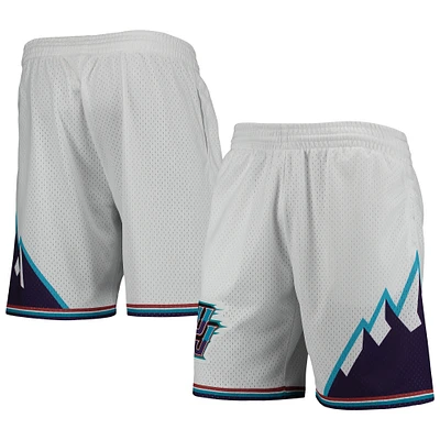 Men's Mitchell & Ness White Utah Jazz 1996-97 Hardwood Classics Swingman Shorts