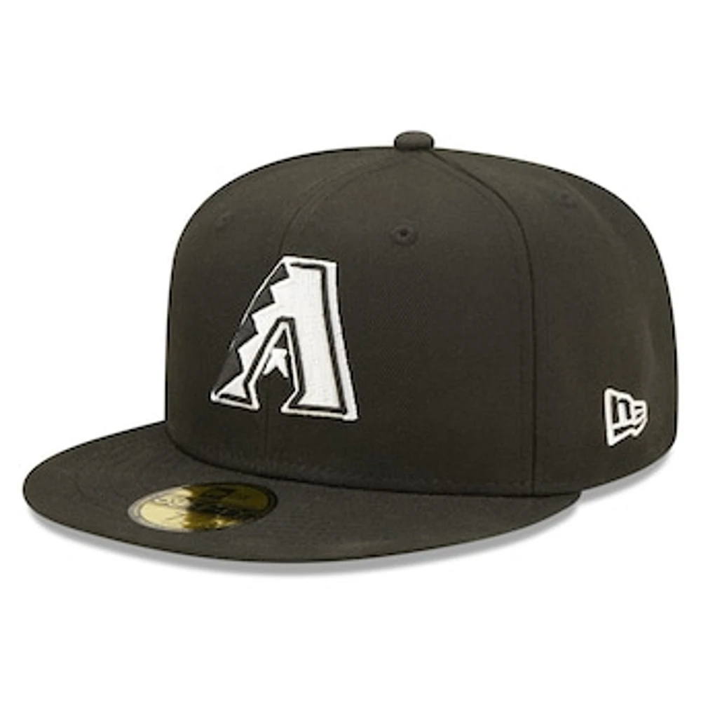 Men's New Era Black Arizona Diamondbacks Team Logo 59FIFTY Fitted Hat