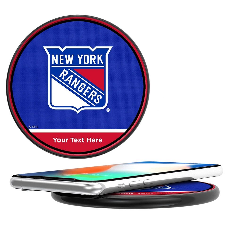 New York Rangers Personalized 10-Watt Wireless Phone Charger